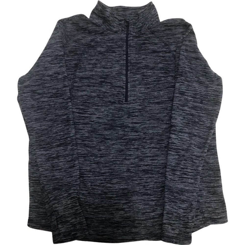 St. Johns XL Bay Blue Pullover 1/4 zip Fleech Pockets Thumb Holes